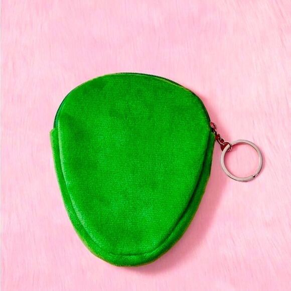 HALLOWEEN SALE Green Alien Coin Wallet Coin Purse Keychain Bag Charm - Picture 2 of 6